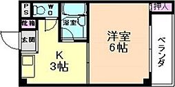 寿ハイツ 1Kの間取図画像