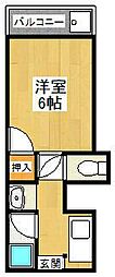 ハイツカトレア ワンルームの間取図画像