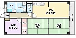 コーポ牧野 3LDKの間取図画像