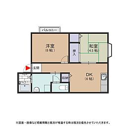 ファミール星丘 2DKの間取図画像