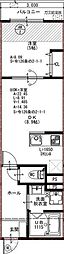EIJU牧野駅前A 1LDKの間取図画像