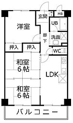 プルミエール大西 3LDKの間取図画像