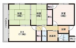 平成マンション 3DKの間取図画像