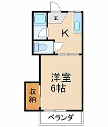 ライフステージ 1Kの間取図画像
