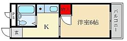 ミルキーハイツ 1Kの間取図画像