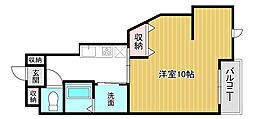 シャンテー長尾 1Kの間取図画像
