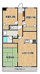 アルカディア・枚方 3LDKの間取図画像