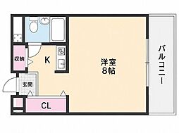 アルカディア・枚方 1Kの間取図画像