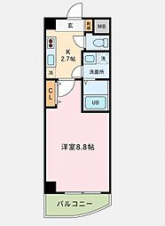 ルセルクル 1Kの間取図画像