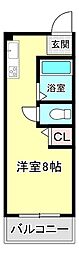 シャンテー招提 ワンルームの間取図画像