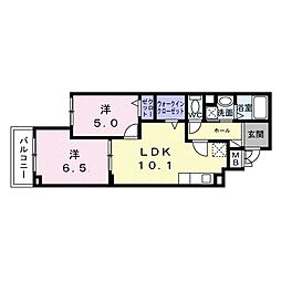 ヒカルサ枚方高野道 2LDKの間取図画像