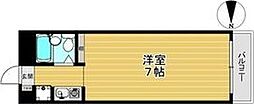 ドミールキタヤマ 1Kの間取図画像