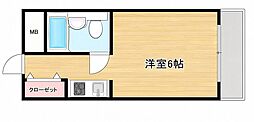ハイツ家村 ワンルームの間取図画像