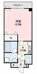 枚方グランドマンション 1Kの間取図画像