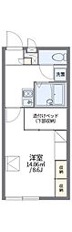 レオパレスかどや 1Kの間取図画像