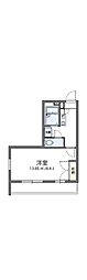 レオパレス枚方堂山 1Kの間取図画像