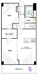 綱島住宅 2LDKの間取図画像