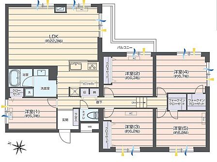 5LDK 間取り