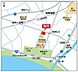 地図：江ノ島電鉄線「由比ヶ浜」駅からフラットな道のりで徒歩4分　約320ｍ 。JR「鎌倉」駅へも徒歩14分　約1200mでアクセス可能です 。