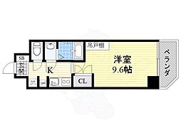 大学生協学生会館サンエスパシオ美園 1Kの間取図画像