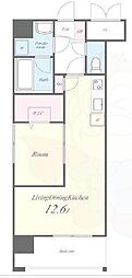 ルミエール光町3 1LDKの間取図画像