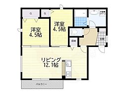 Maison de Mille 2LDKの間取図画像