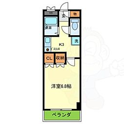 サンモール 1Kの間取図画像