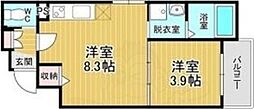GRAND FUSE 1LDKの間取図画像