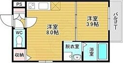 GRAND FUSE 1LDKの間取図画像