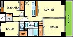 ルミエール八尾 3LDKの間取図画像