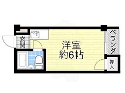 エトワールヴィル-R瓜生堂 ワンルームの間取図画像