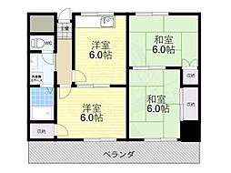 コンフォートグリーン 3DKの間取図画像