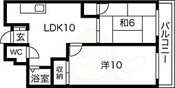 クイーンハイツ久宝寺 2LDKの間取図画像