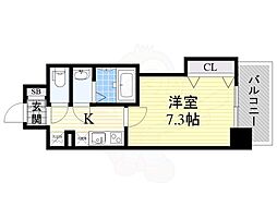 Luxe布施南 1Kの間取図画像