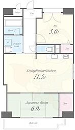グランミッシェル 1SLDKの間取図画像