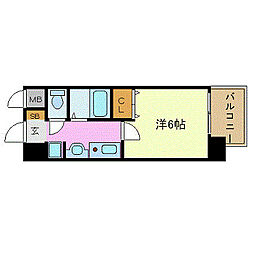 プレサンス名古屋駅前 1Kの間取図画像