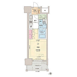 オープンレジデンシア大須門前町 1Kの間取図画像