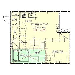 プライムパークス名駅西 1LDKの間取図画像