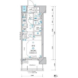 ディアレイシャス名古屋大須通南 1Kの間取図画像