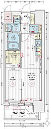 エステムコート名古屋TWINEAST 1LDKの間取図画像