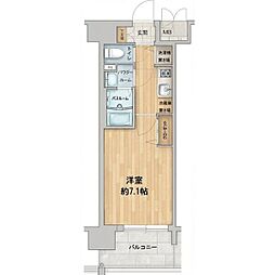 プレサンス大須観音 1Kの間取図画像