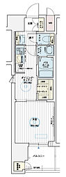 エステムコート名古屋鶴舞シエル 1DKの間取図画像