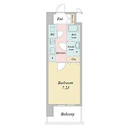 クレシェール大須 1Kの間取図画像