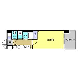リアライズ記念橋 1Kの間取図画像