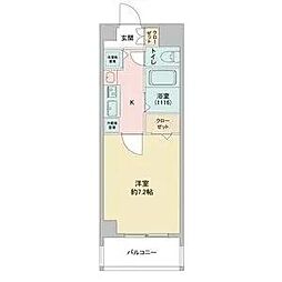ベレーサ金山 1Kの間取図画像
