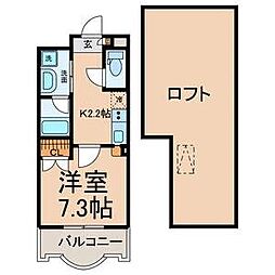 セレス大須 1Kの間取図画像