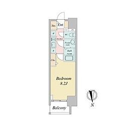 プレサンス広小路通パルス 1Kの間取図画像
