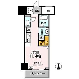 御幸レジデンス丸の内 ワンルームの間取図画像