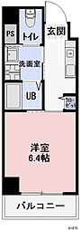 ワイズタワー新栄 1Kの間取図画像