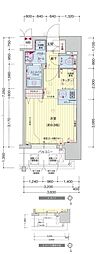 プレサンス大須プライマル 1Kの間取図画像